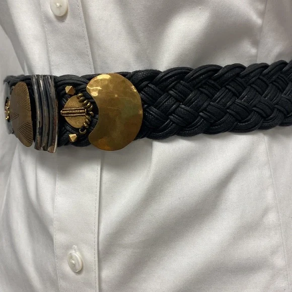 Marjorie Baer Braided Embellished Belt
